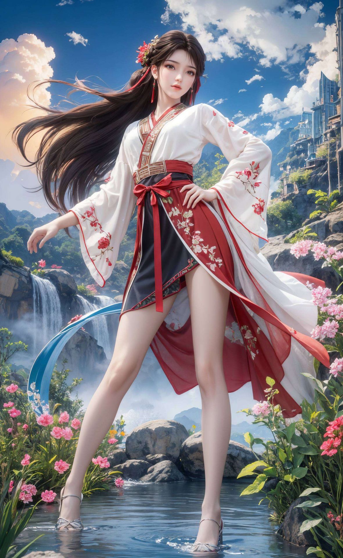 细腻的笔触描绘出她身姿曼妙火灵儿长大后的全身像熠熠生辉