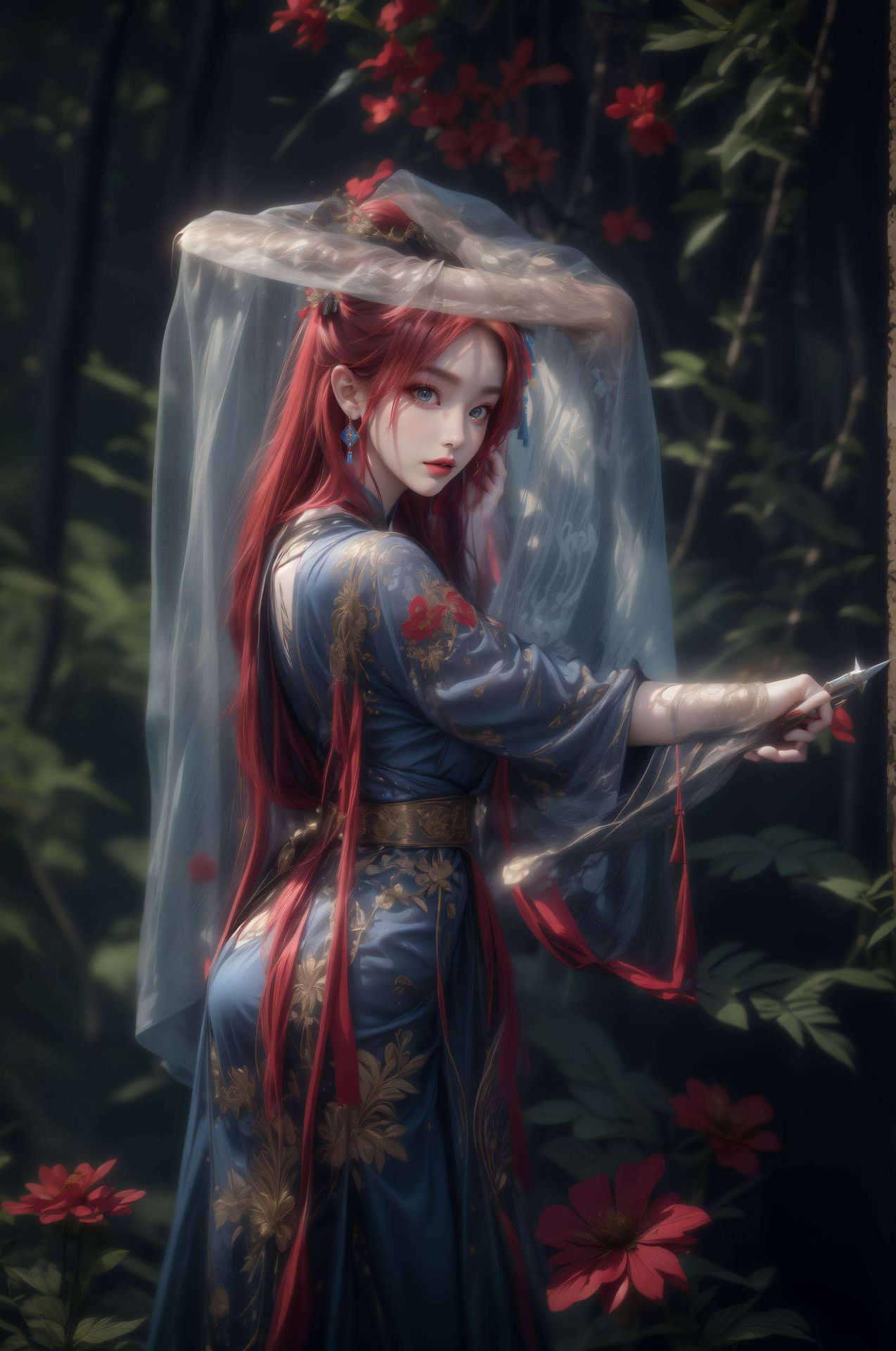 仿佛美女跃然纸上既浪漫又温馨