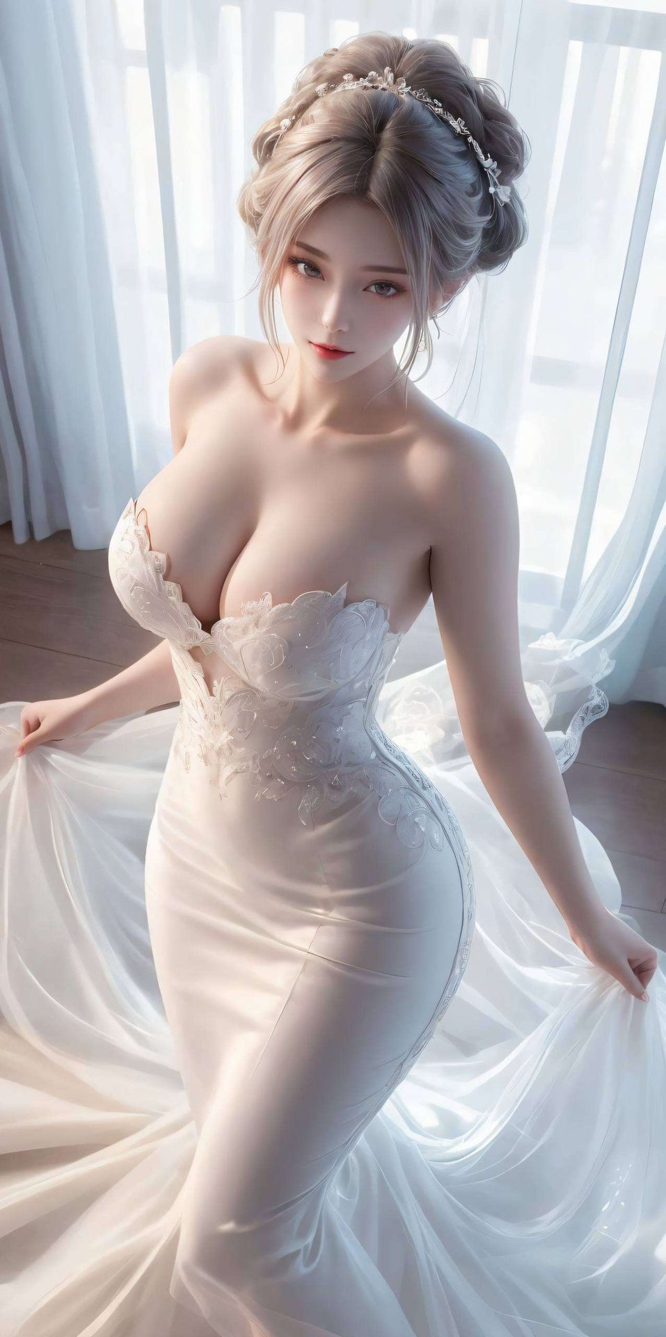 画面细腻特写国漫美女姜立