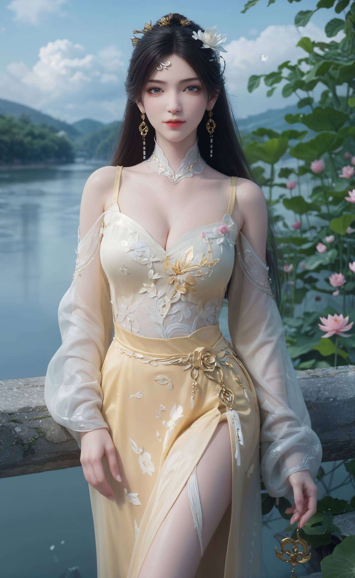 金瓶儿以独特暗黑风格亮相！这款AI创作的安卓1920x1080壁纸将神秘与魅力完美融合