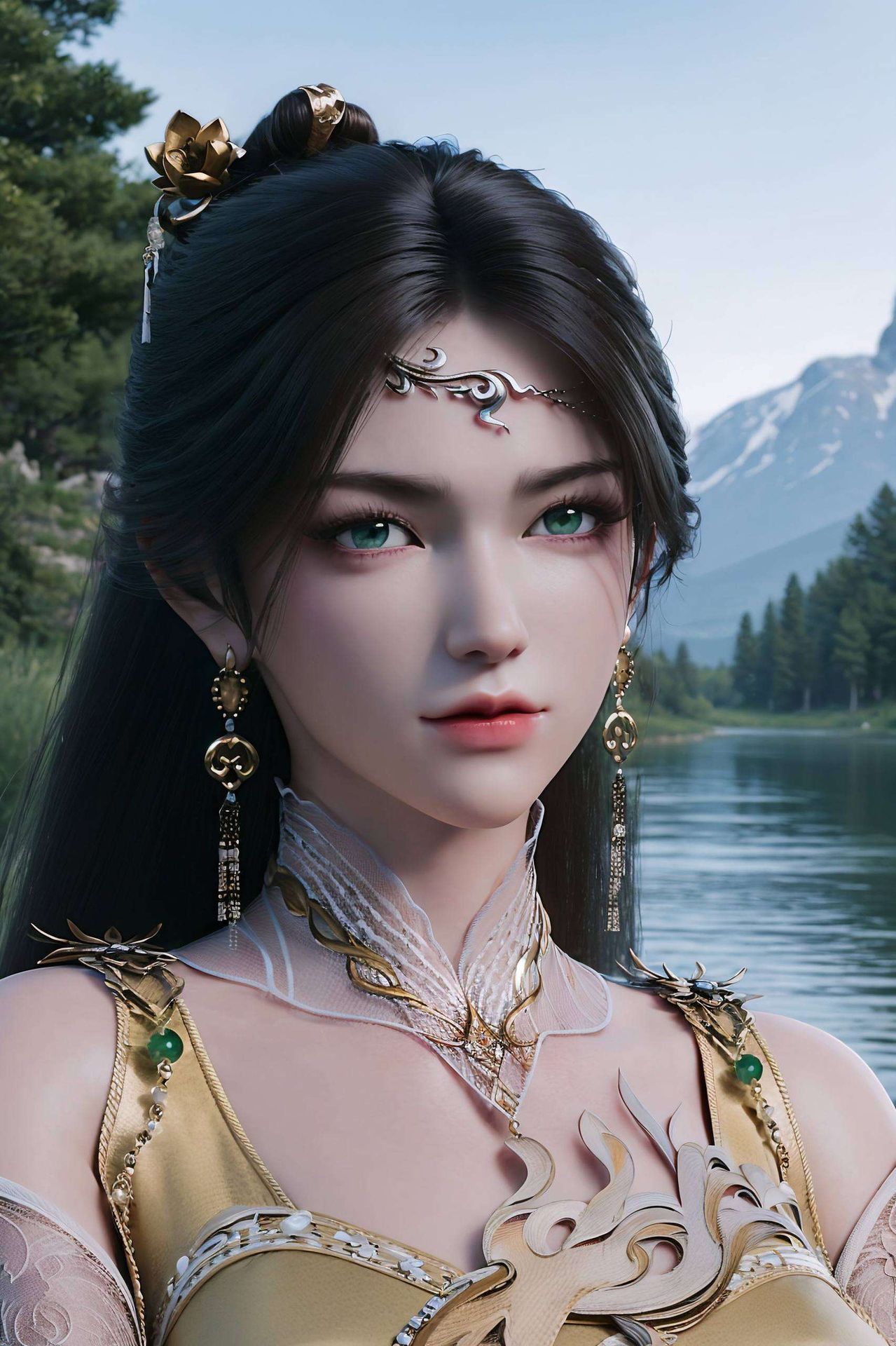 绿色鲜艳的画风让她宛如森林中的精灵为你的电子设备带来一抹生机与活力