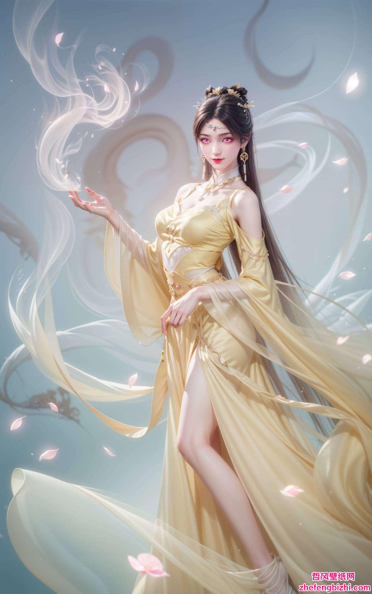 将细腻笔触与科技光影完美融合以4K高清画质绽放现代魅力！这款国漫女主桌面背景