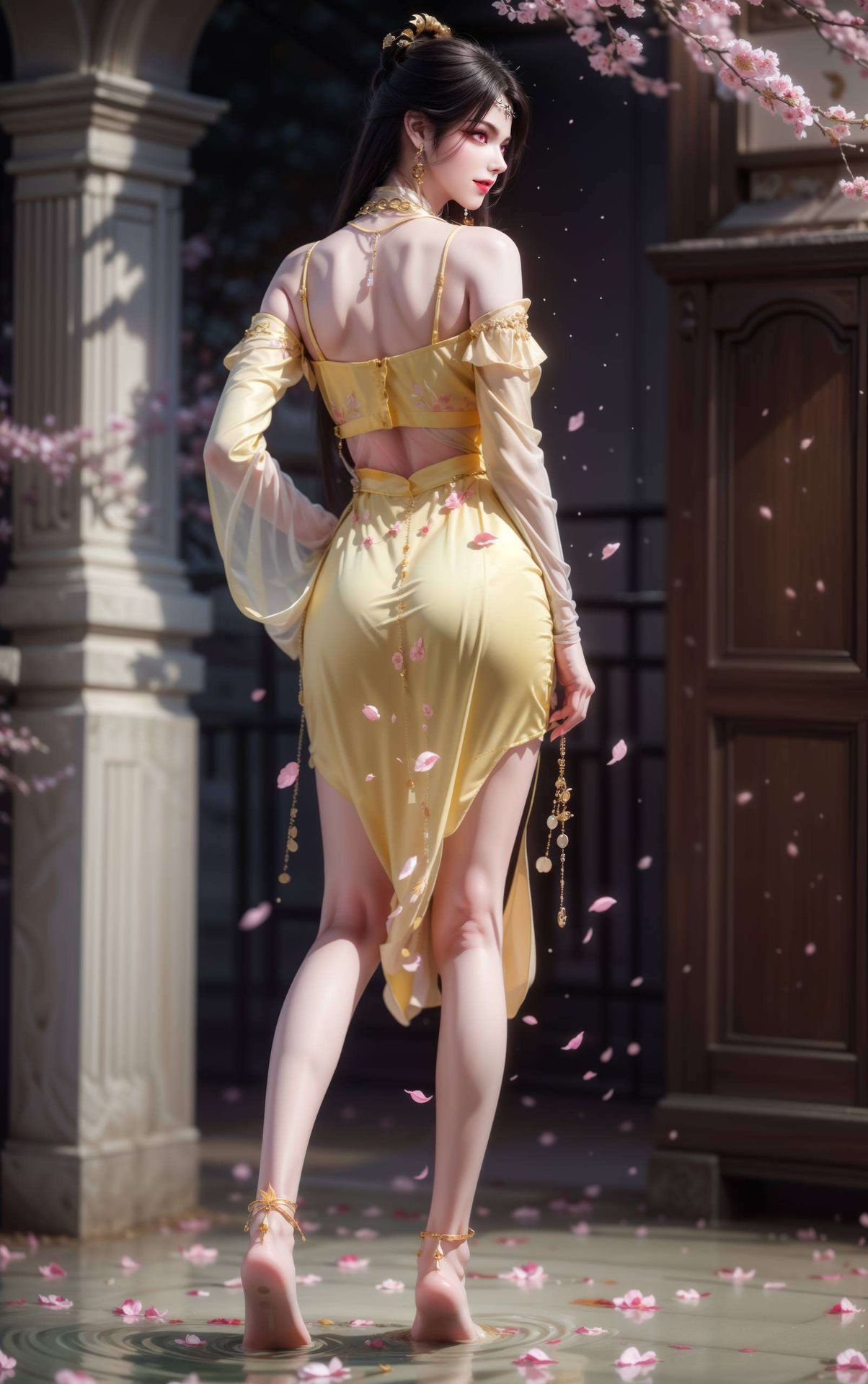 以国漫女神金瓶儿的横屏图片为特色生动展现了她优雅的身姿