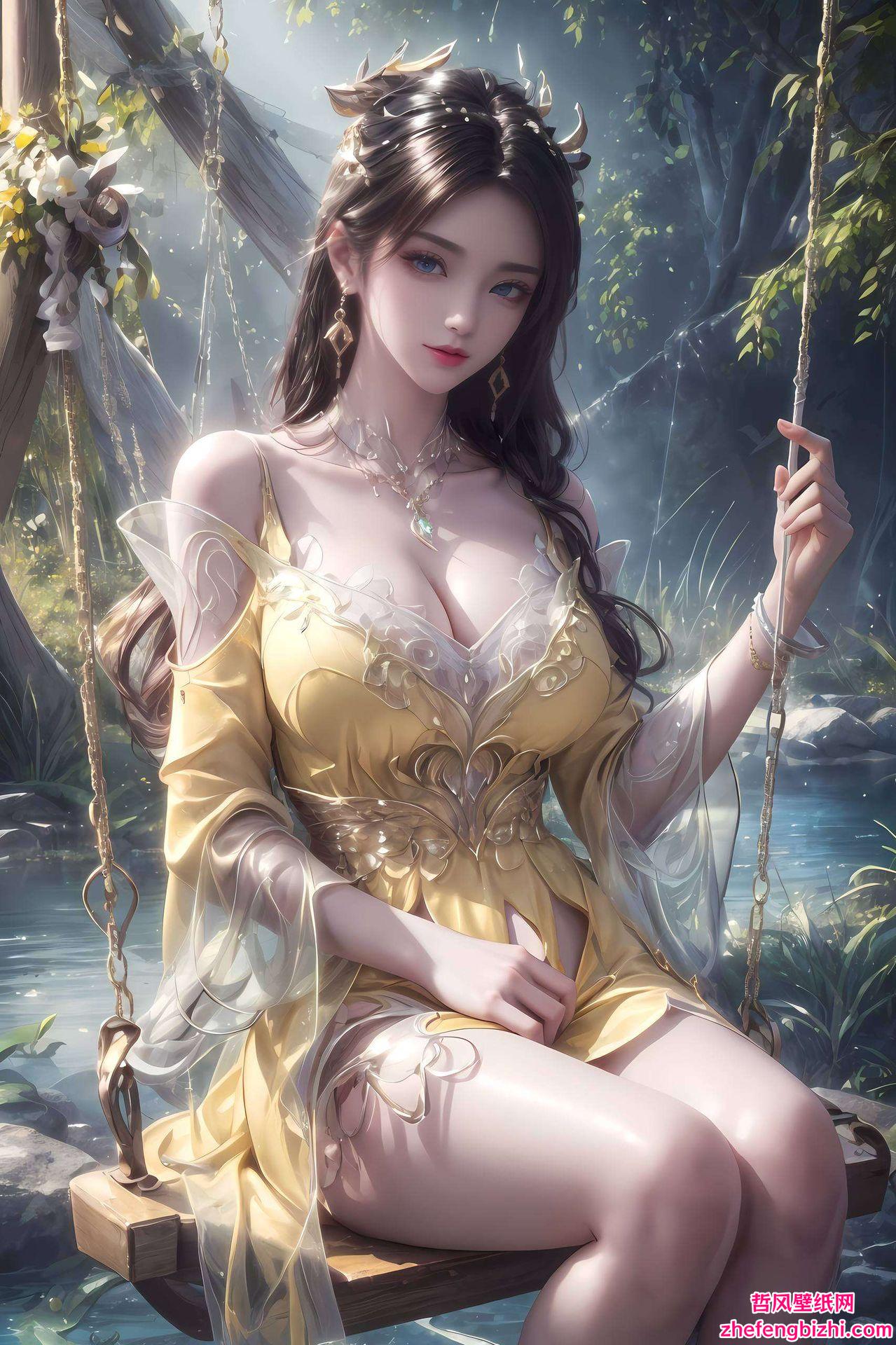 为你的电脑桌面增添一抹神秘东方韵味这款国漫女神可爱壁纸