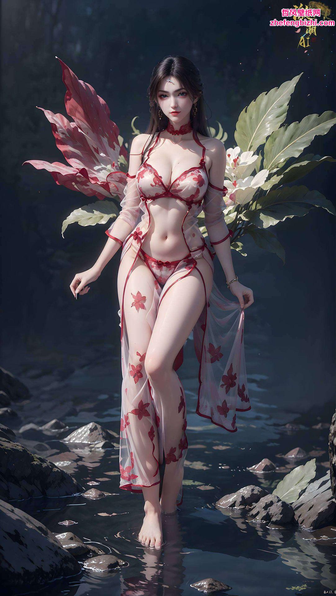 色彩斑斓的线条勾勒出古典美人的灵动身姿独具匠心