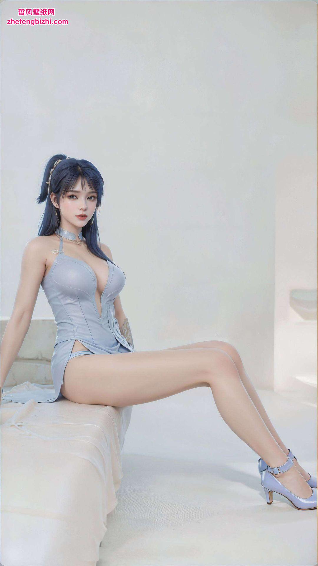 这款1080p高清壁纸捕捉了她背部优雅的线条国漫界的魅力女神