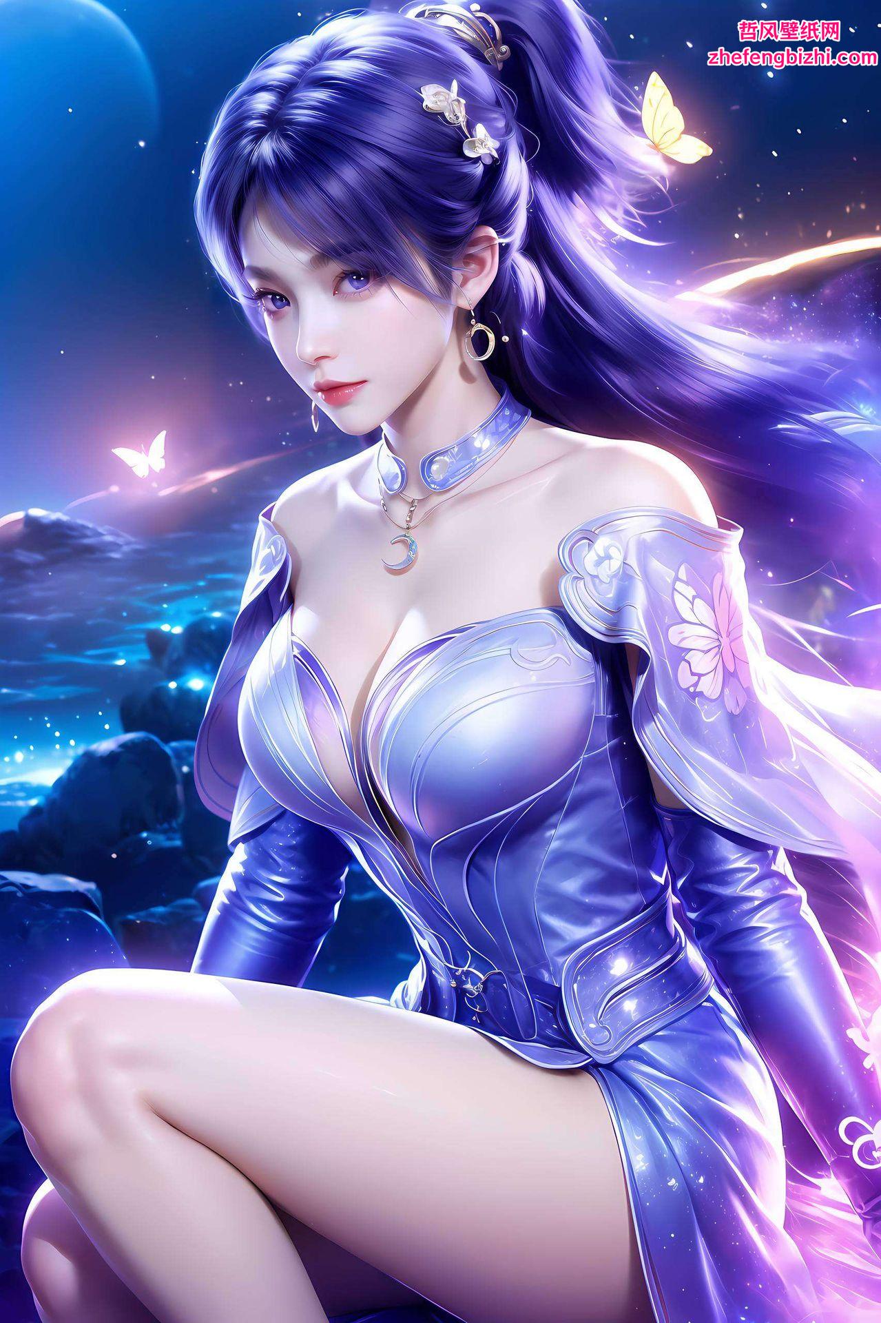 这款超高清壁纸白色背景更衬托出她的神秘与高贵