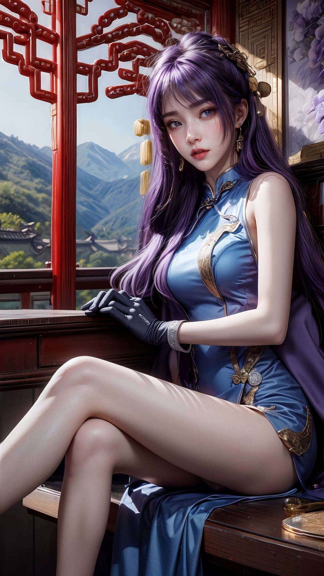 巧妙融入几何元素让姬紫月的灵动舞姿在你的屏幕上生动展现!