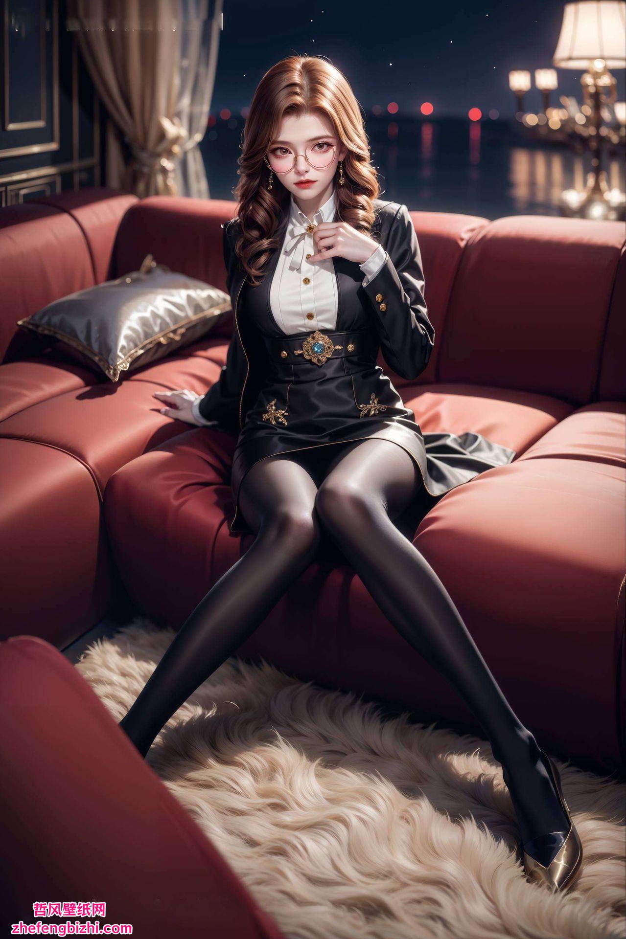 粉色调的背景映衬出她的可爱与柔美这款国漫美女橘子姐的2560p超清壁纸