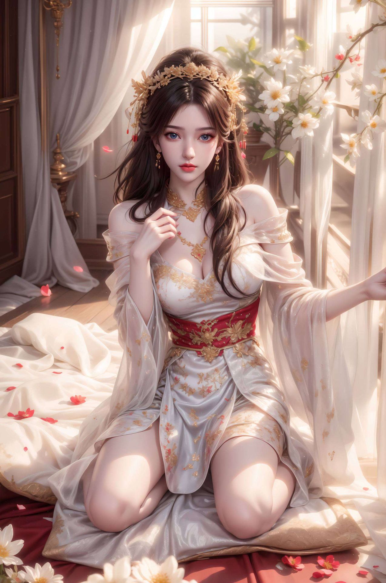 感受女神风采绘制全屏AI绘画参考素材