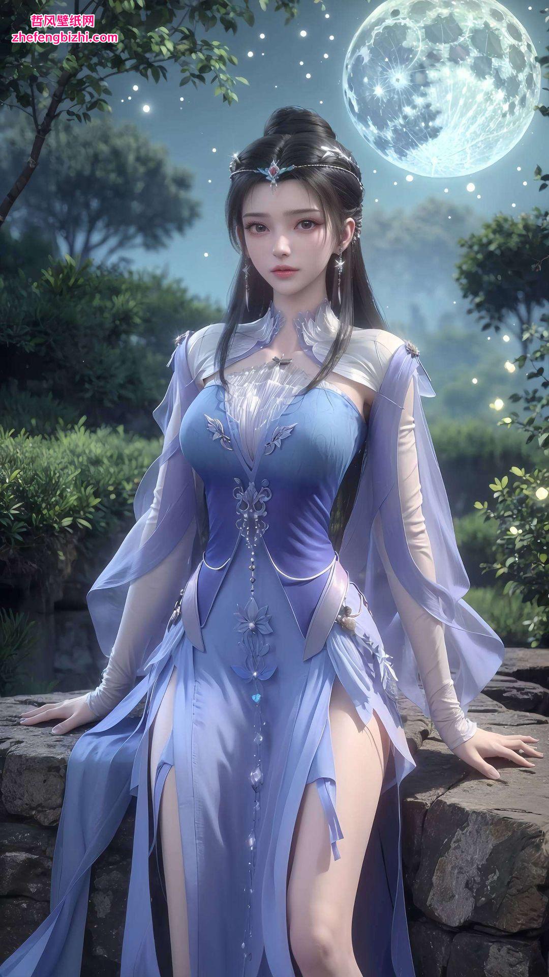 李慕婉轻轻一笑色彩斑斓的水彩渲染出浪漫的氛围