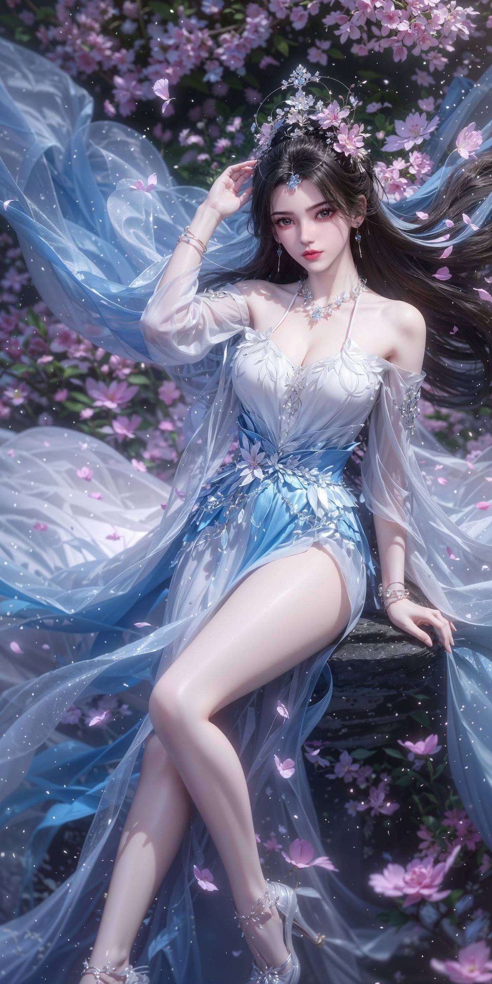 神情恬淡高清特写素材