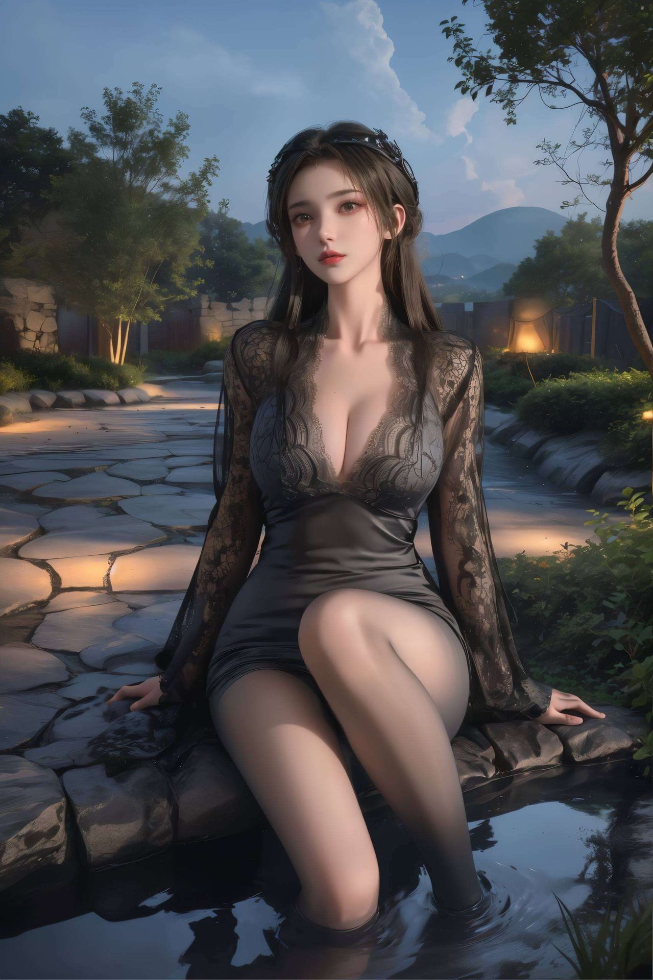 渐变的色彩渲染出梦幻般的氛围为你的手机增添一抹国漫女神的唯美风采