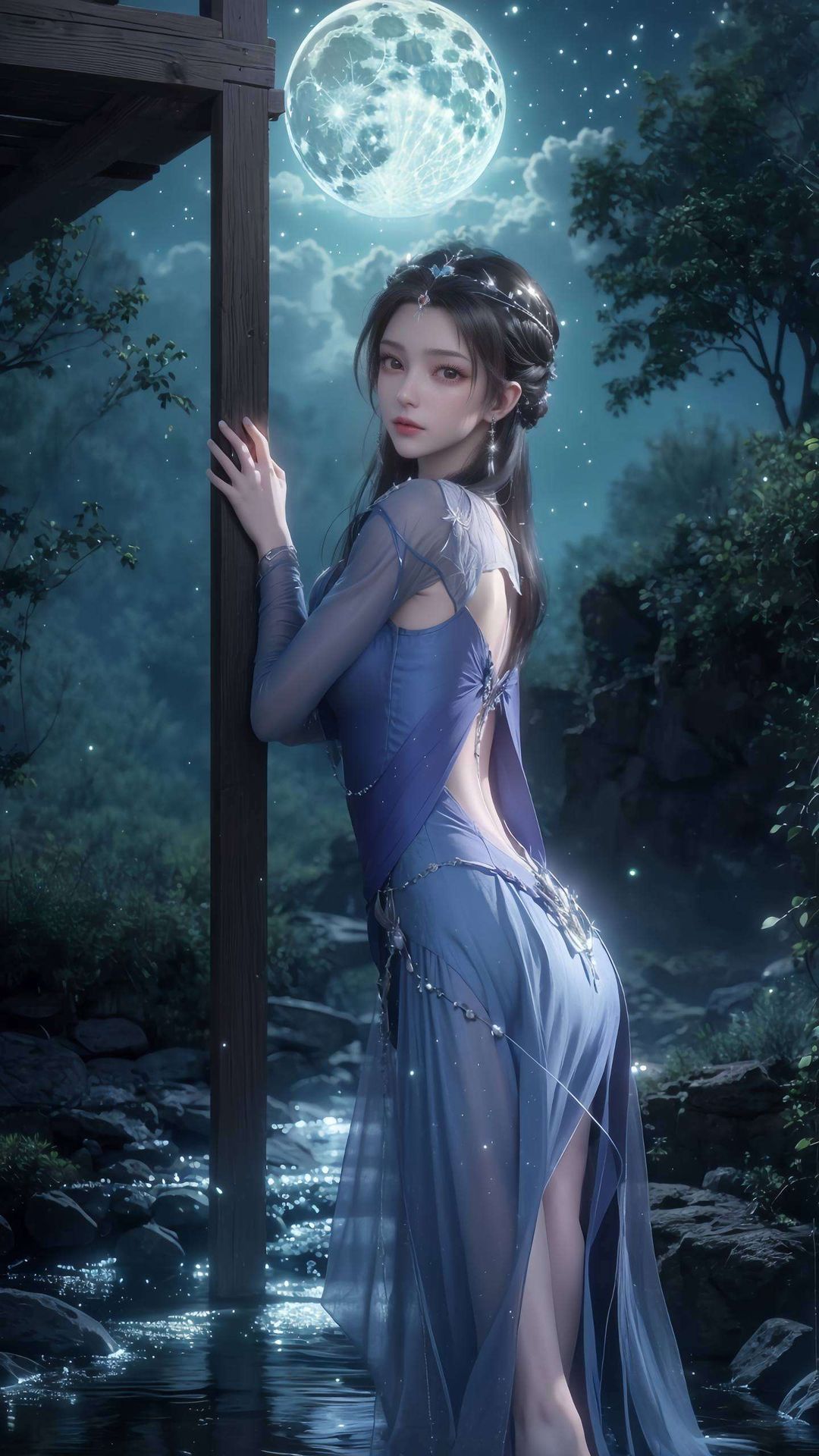 李慕婉以卡片壁纸的形式绽放光彩这位国漫美女AI女神