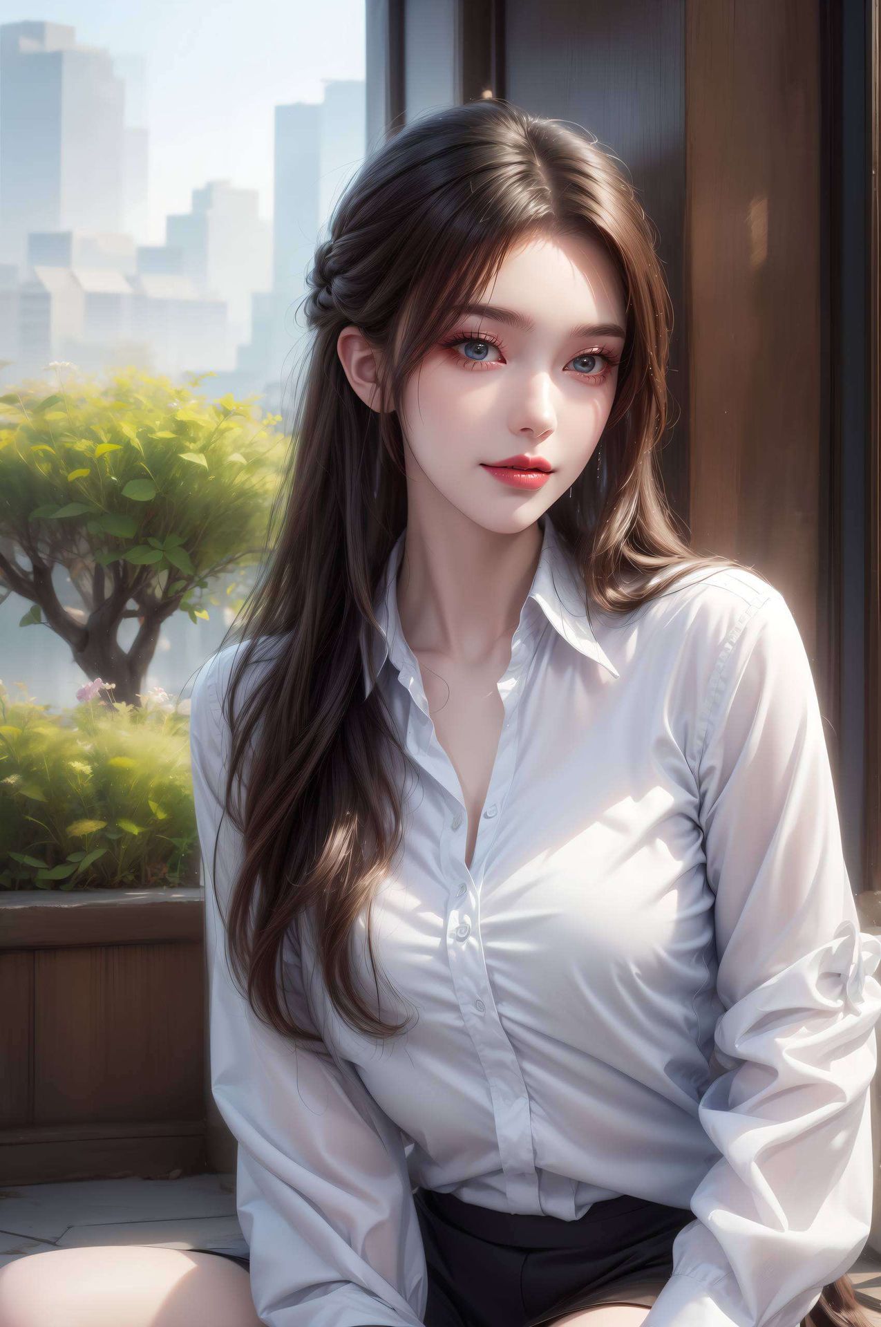 将古典仙韵与现代审美完美融合绚烂的花瓣与清丽的仙子相映成趣