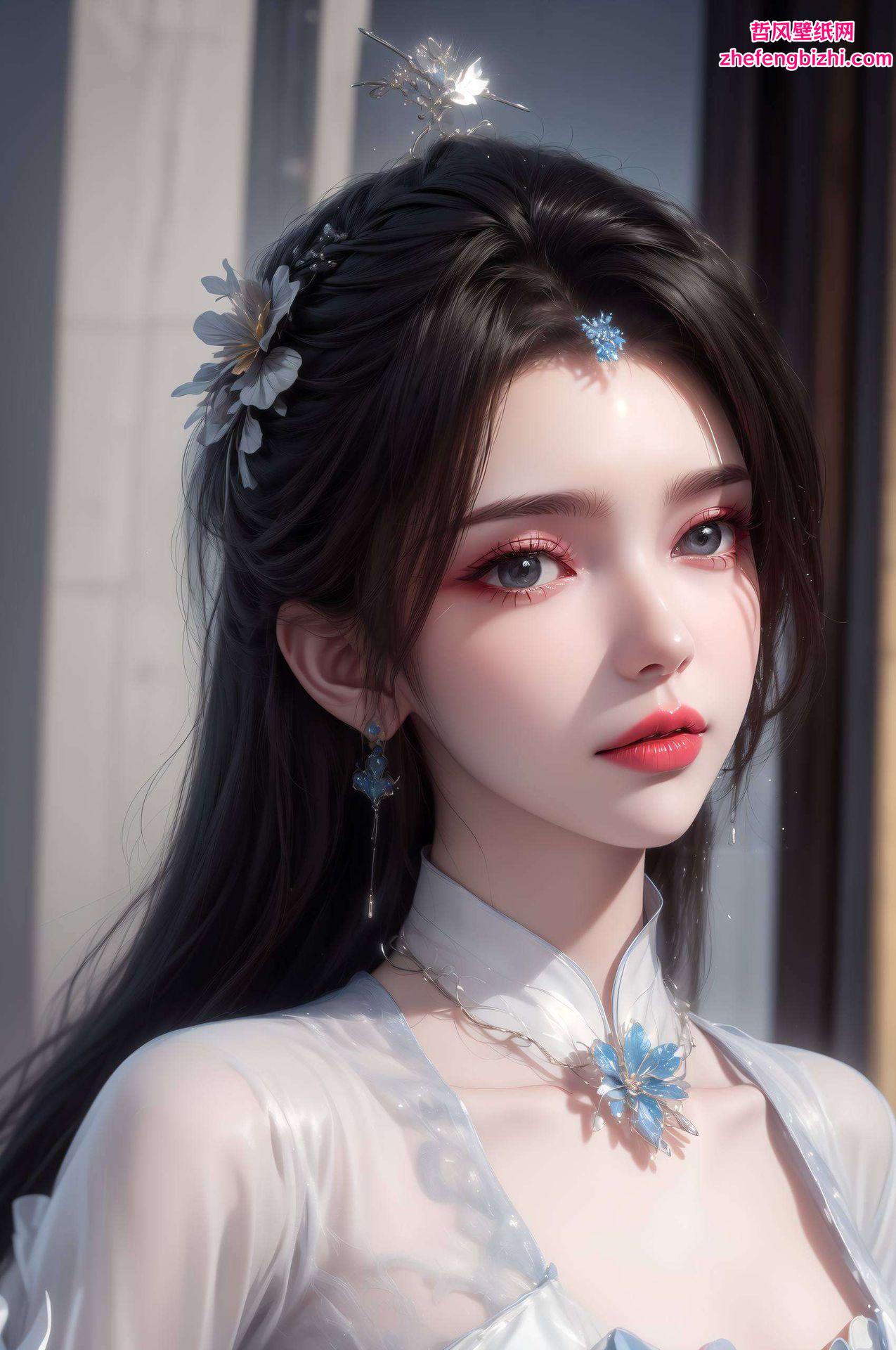 细腻的笔触描绘出李慕婉的绝美容颜让她在手机屏幕上生动展现