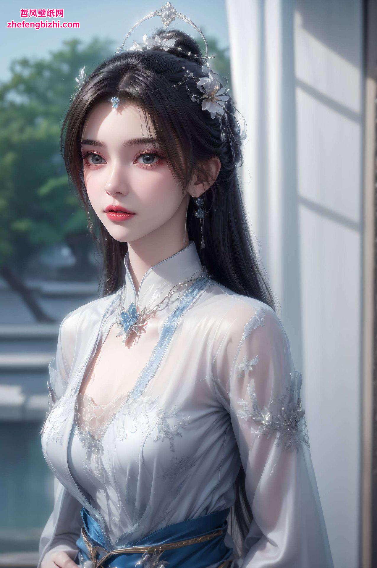 她的古典韵味与现代科技的融合尽在这古香古色的iPad壁纸中