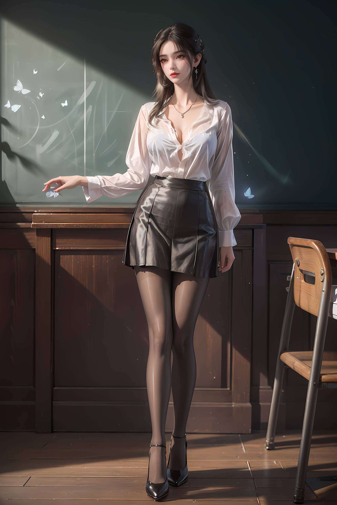 眉眼如画将她仙气逼人的气质展现得淋漓尽致