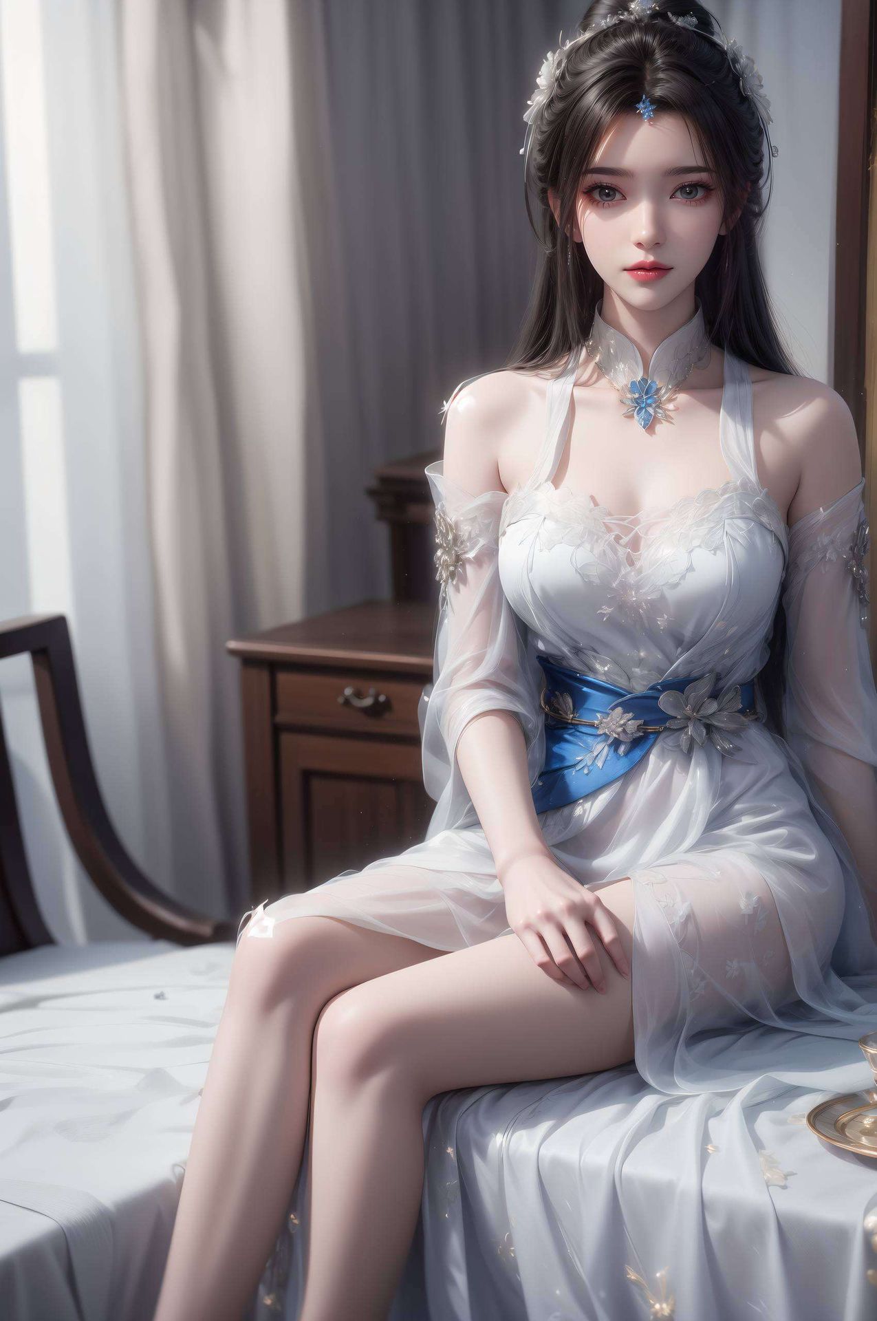 图中李慕婉壁纸全身形象优雅动人1920x1080分辨率专为iPhone量身打造