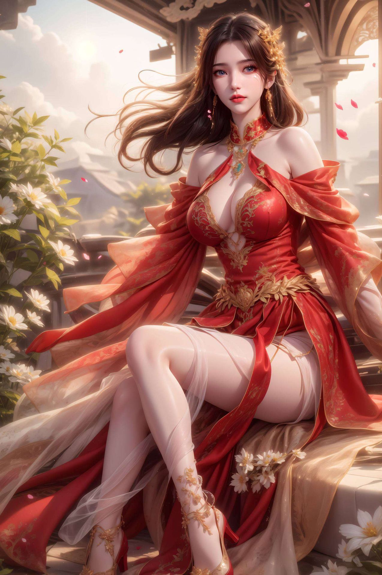 专为护眼设计这款以李慕婉为主题的AI绘画壁纸