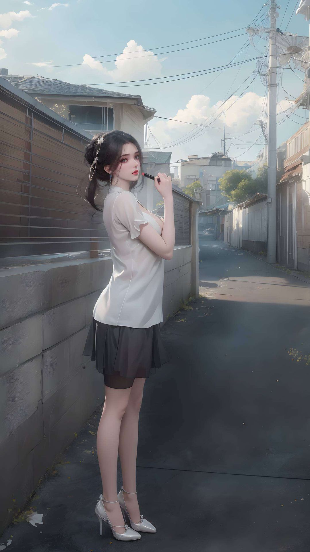 每一次点亮屏幕这款超精致不规则手机国漫美女壁纸