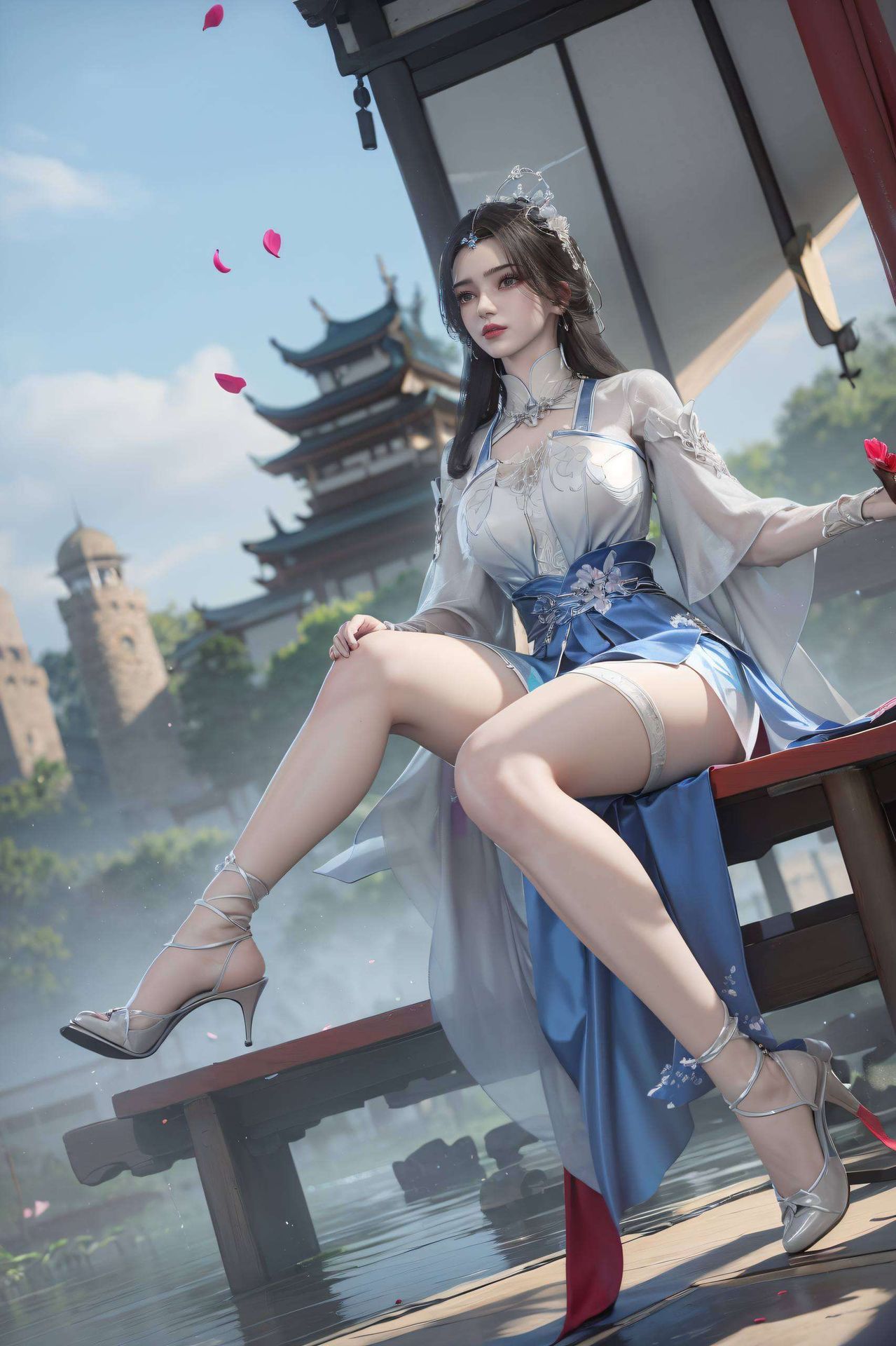 打造独特AI绘画风格绘制李慕婉的国漫女神形象