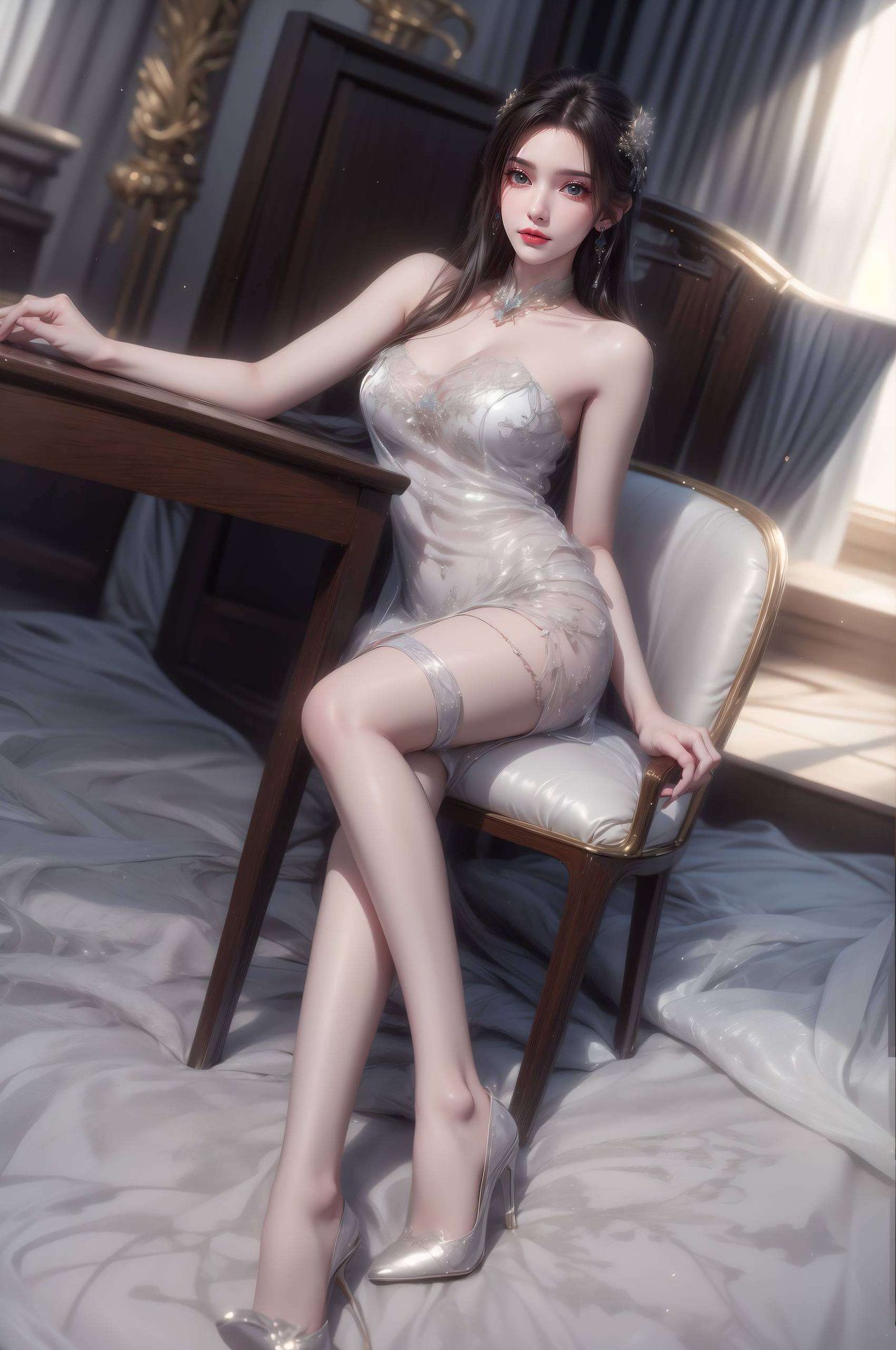 为你的手机桌面增添一抹清凉与华丽身姿曼妙