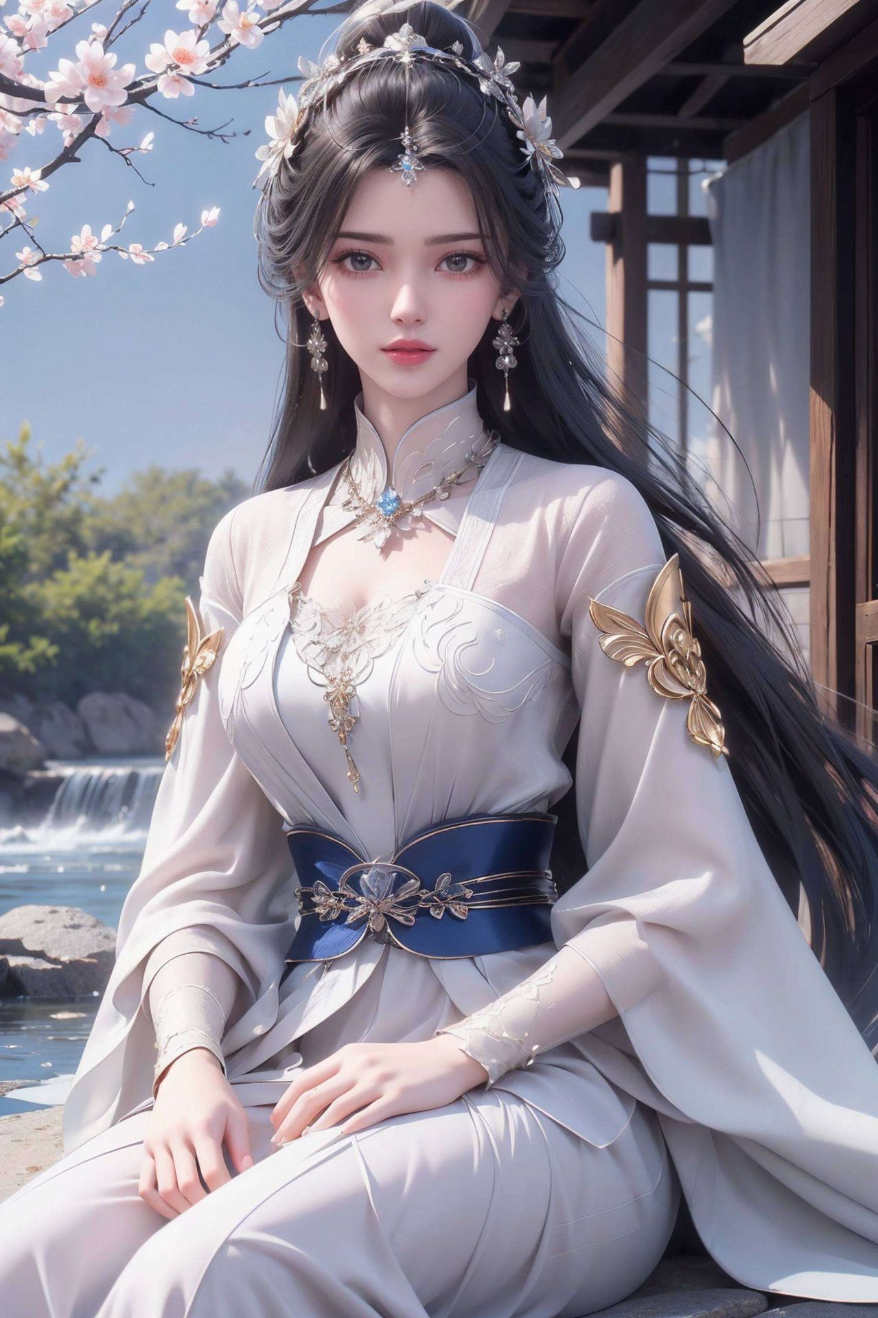 静态而优雅她的双腿线条流畅