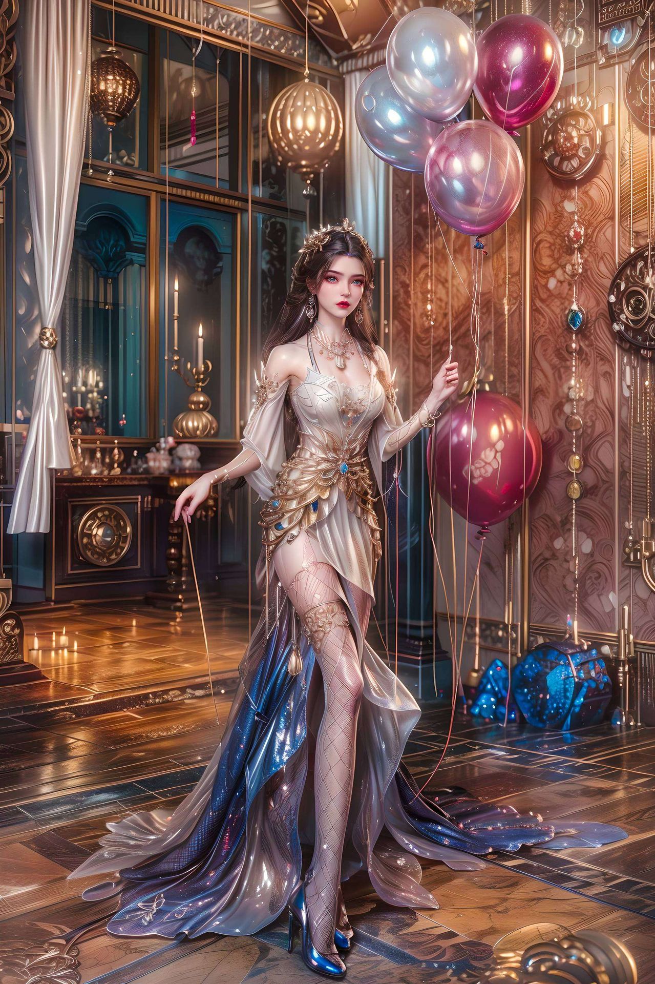 同人作品中的她搭配深邃的眼眸