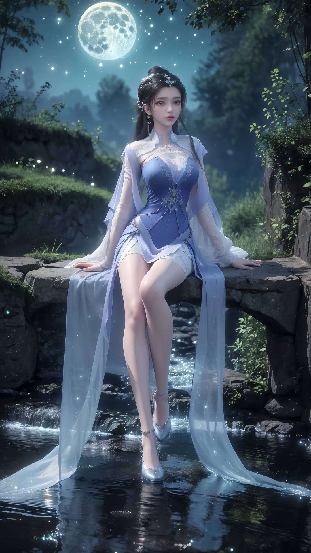 让桌面瞬间变身为你心中的动漫世界这款1080p的AI国漫女神壁纸