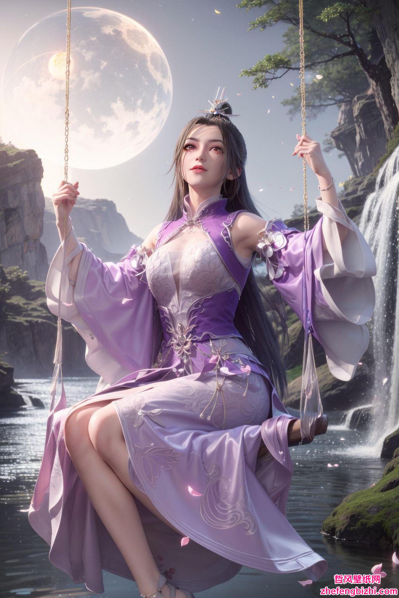 让每一丝细节都栩栩如生这款【仙逆柳眉】主题的粉色国漫美女壁纸