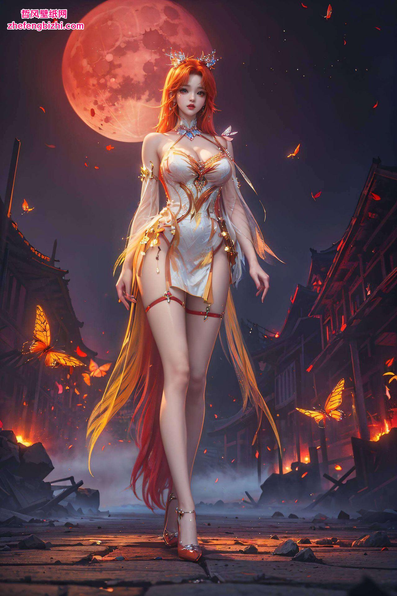 让你的电脑桌面也沉浸在国漫的魅力之中粉色梦幻中的国漫美女