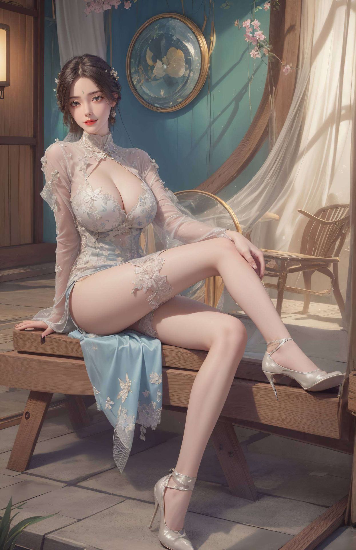 这款高分辨率不规则iPad国漫美女粉色壁纸为你的平板增添一抹少女心