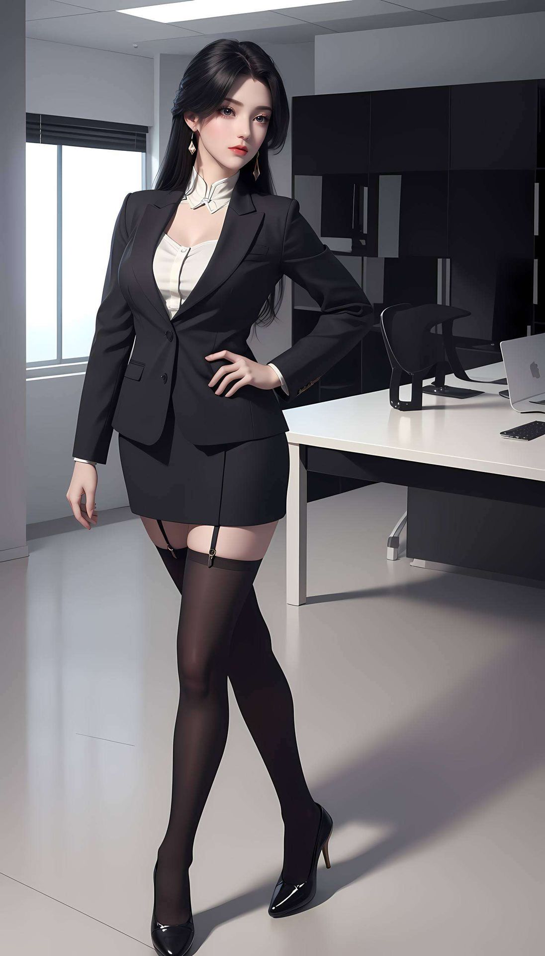 每一次瞥见都是一次心灵的洗礼以抽象线条勾勒出国漫女神的灵动身姿