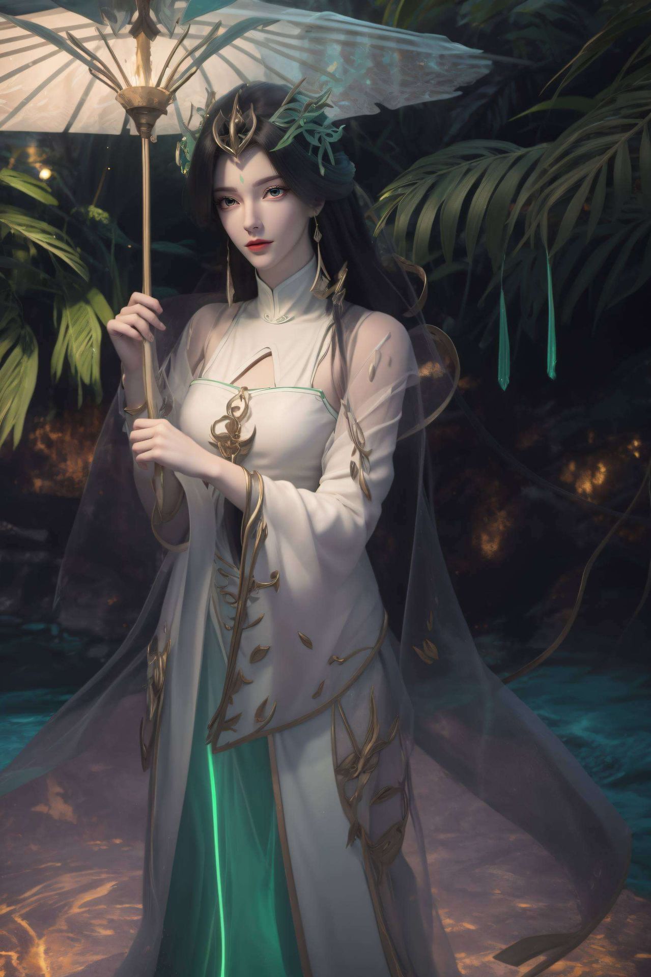 柳神翩翩起舞穿梭于古香古色的画卷之中