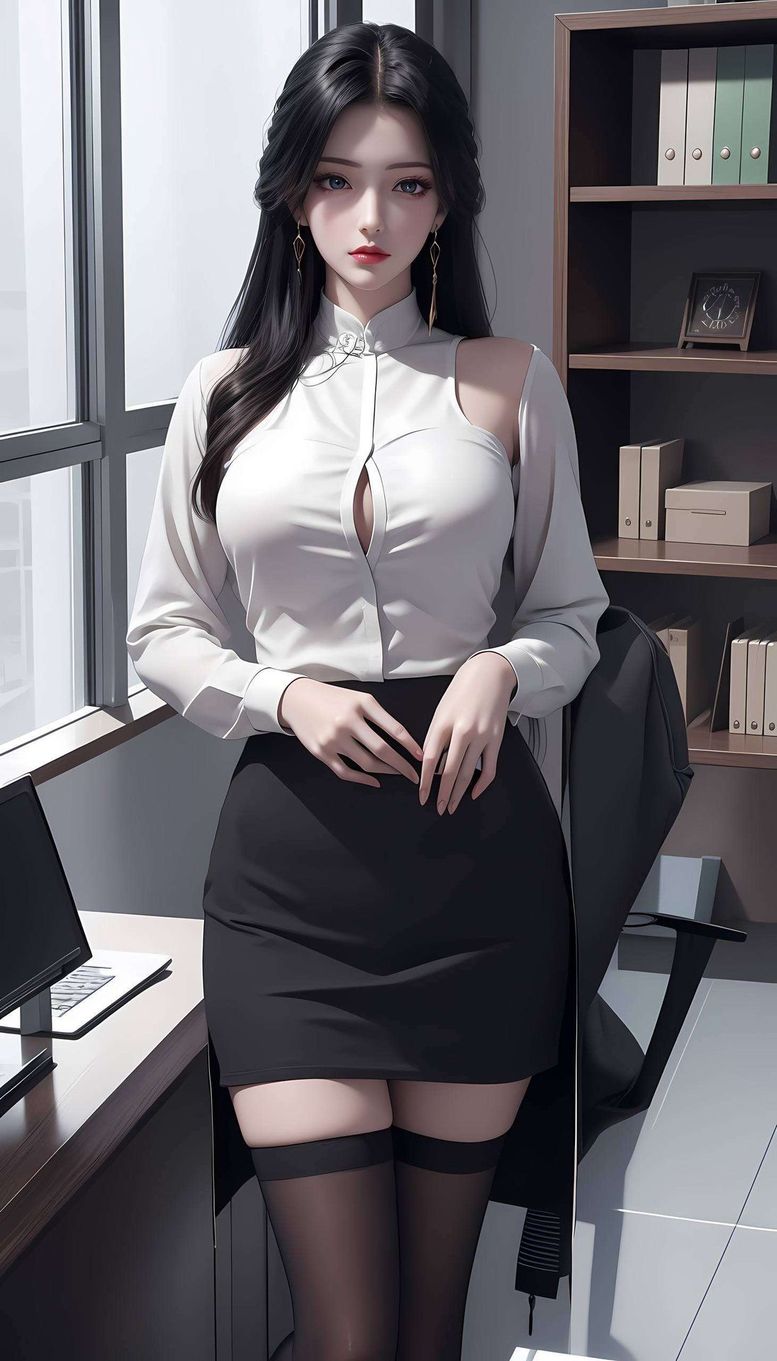 让你在每一次解锁手机时都能感受到温馨与活力这款AI绘画人物微笑素材