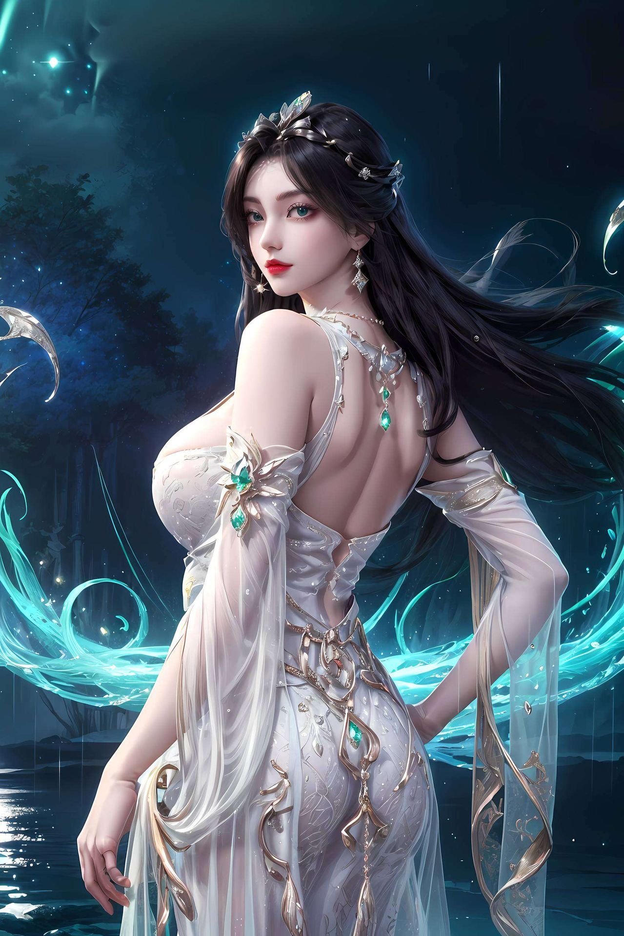 婚纱的细腻质感与不规则边框相映成趣以柳神婚纱全身照为主题