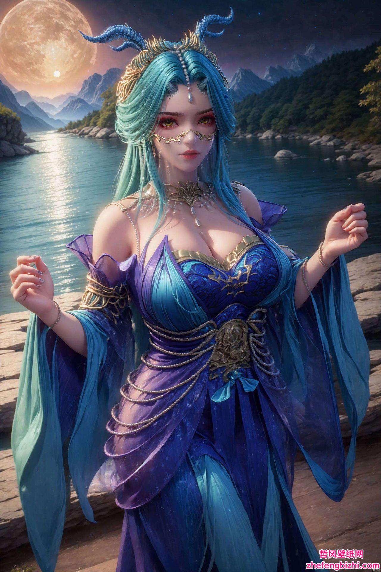 龙女绝美容颜映入眼帘将龙女的神秘魅力展现得淋漓尽致