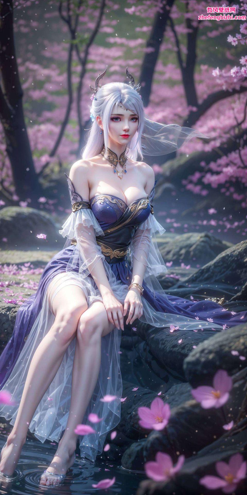 在这抹清新的绿色拼贴中动漫洛璃的国漫美女形象跃然纸上