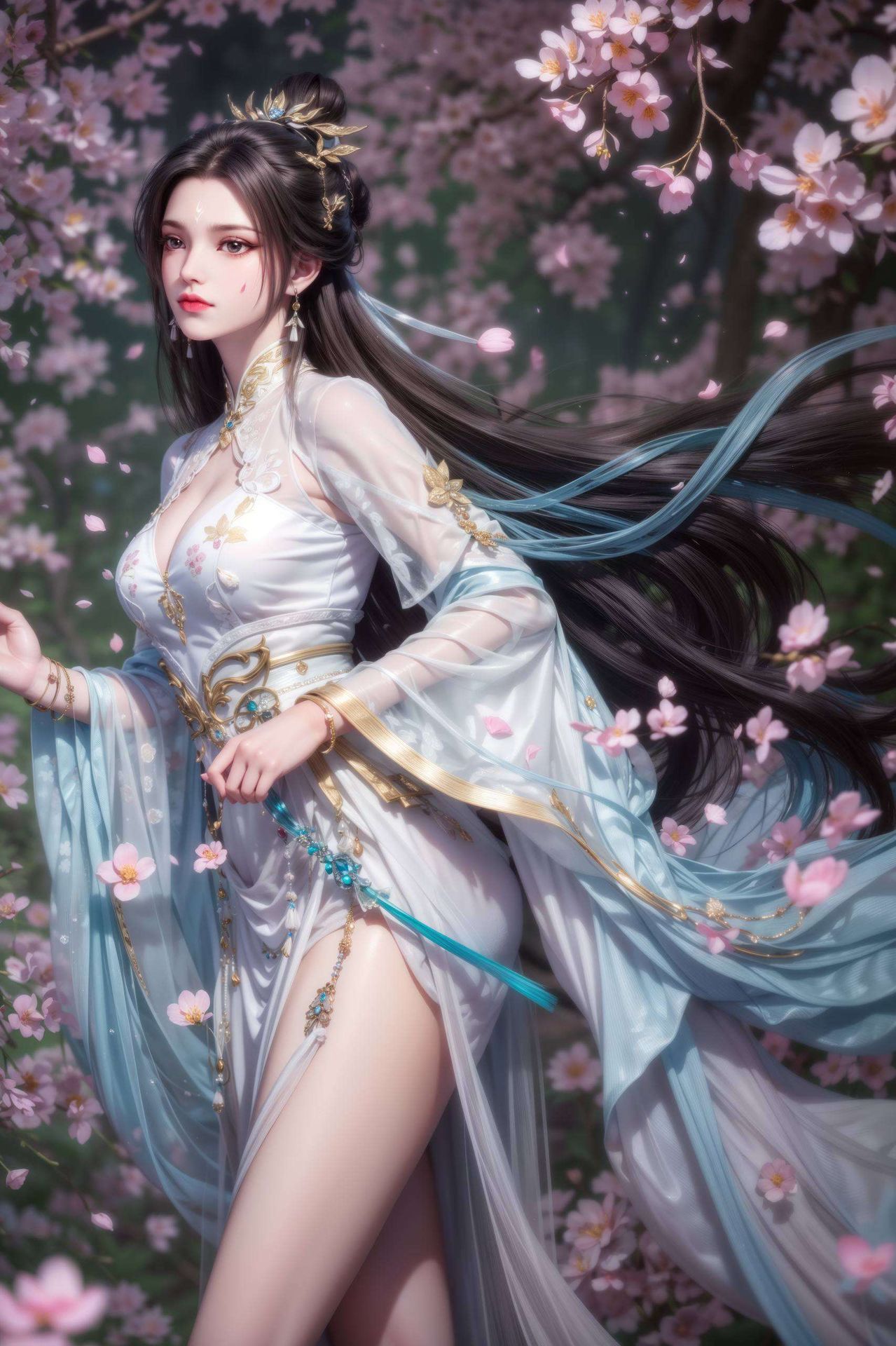 灵动中透着仙气她的倩影如诗如画