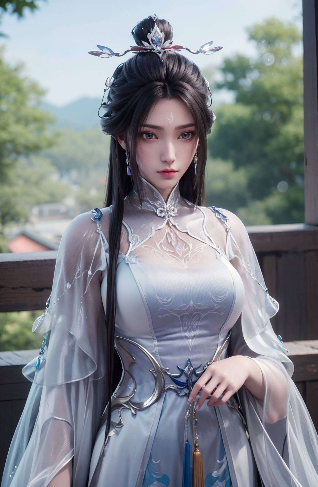 高清细腻的画面这款国漫女主AI花卉iPhone漫画壁纸