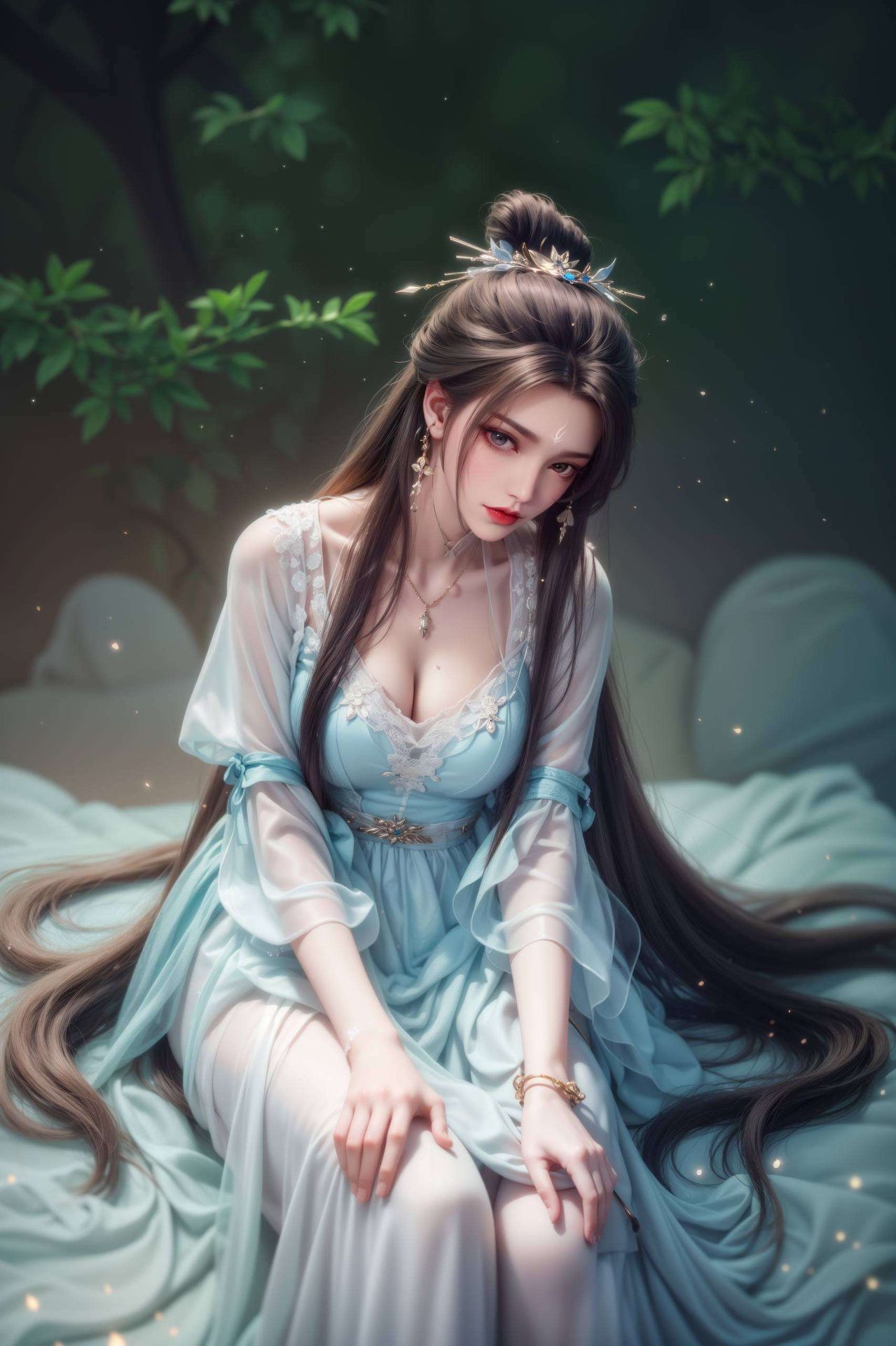 让她的身影更显孤傲仿佛置身动漫世界