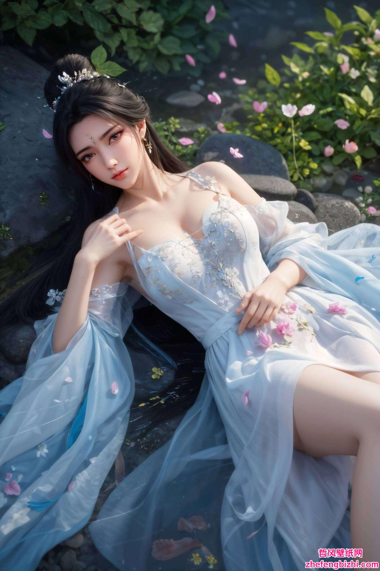 细腻描绘了她的曼妙身材以她的独特民族风格和古风韵味