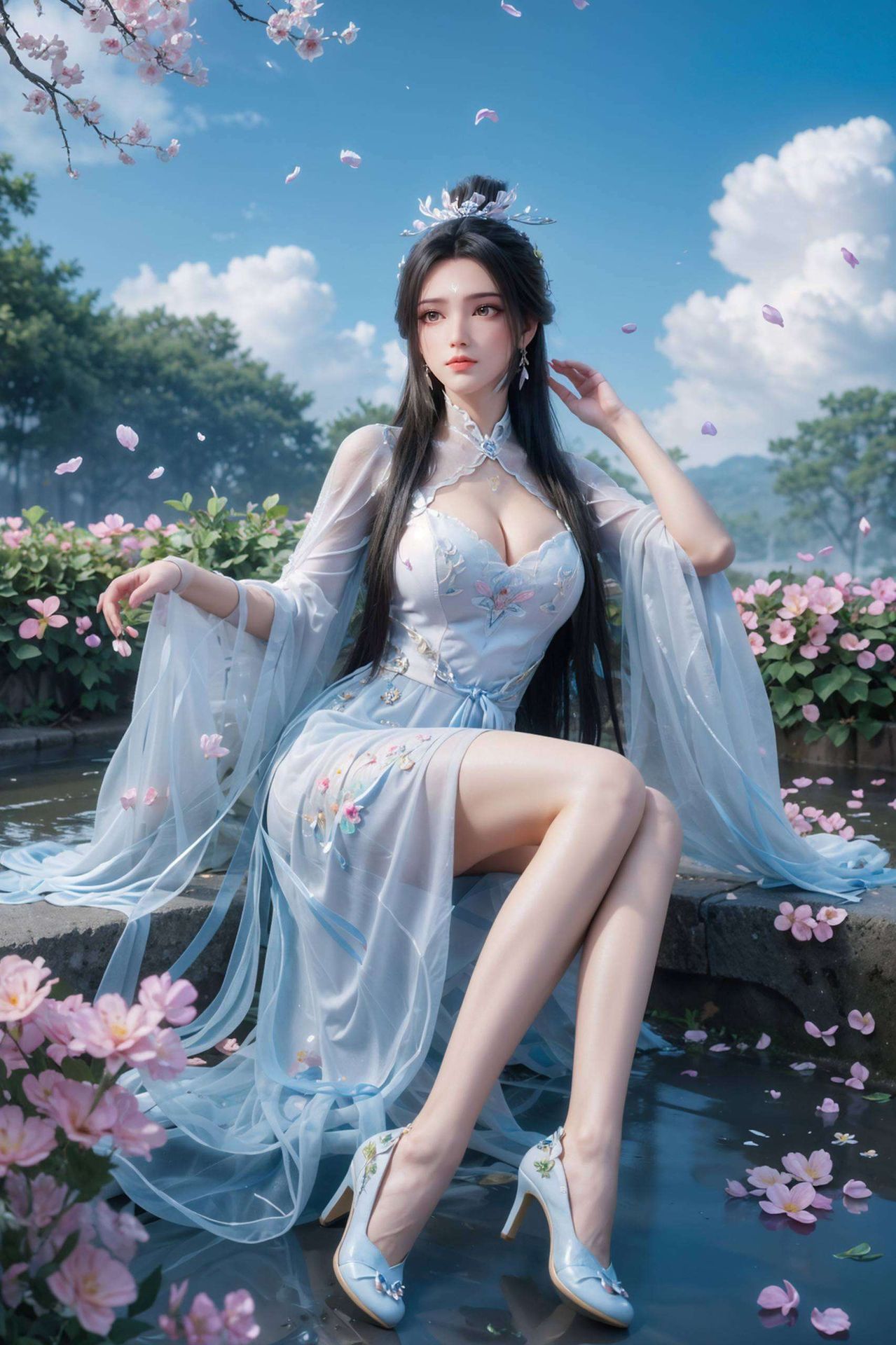 将这份浪漫的合照设置为你的电脑或手机壁纸绝对让你眼前一亮！细腻的笔触捕捉了他们深情对视的瞬间