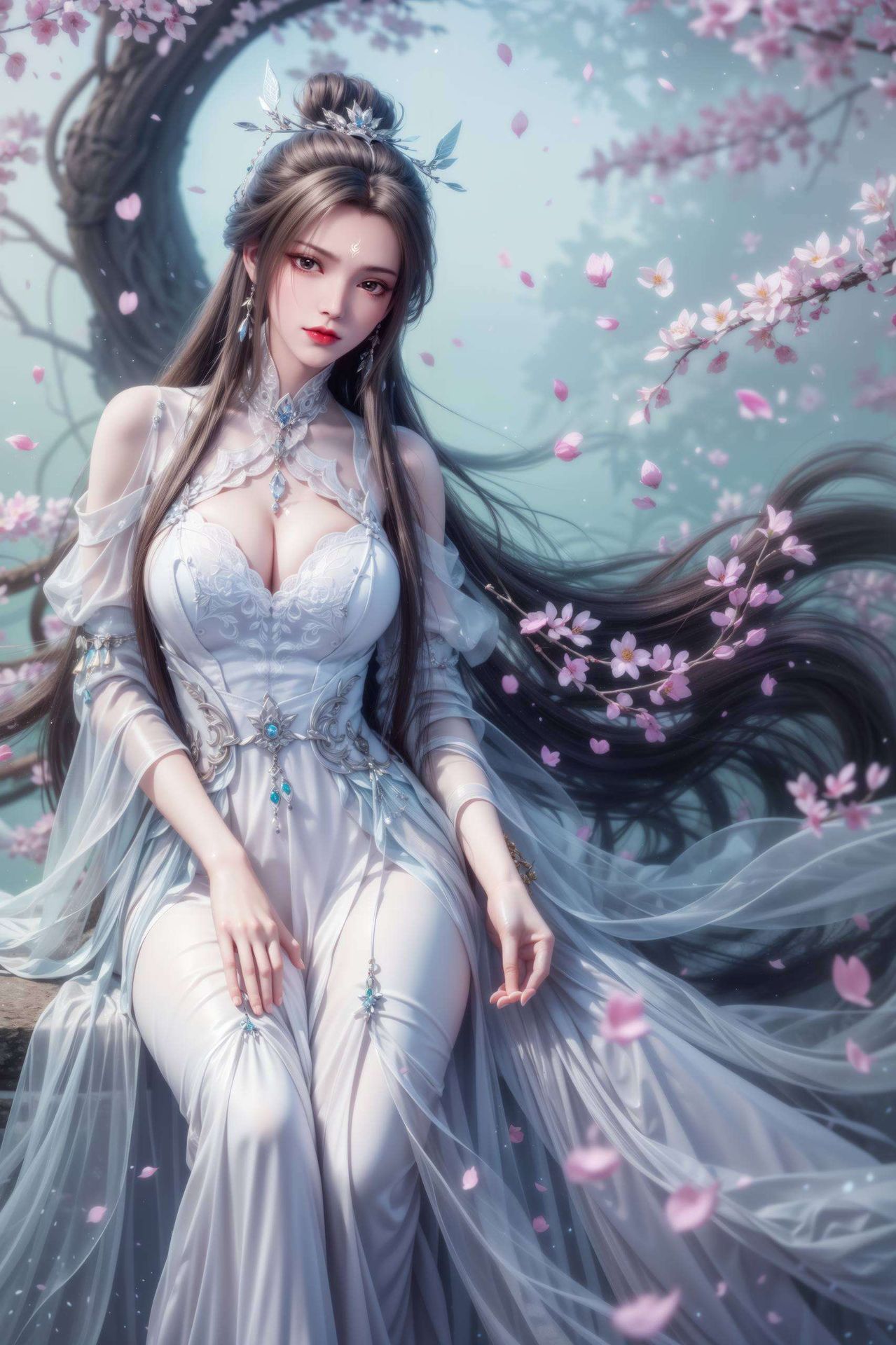 融入了国漫美女陆雪琪的灵动身影高清动态效果