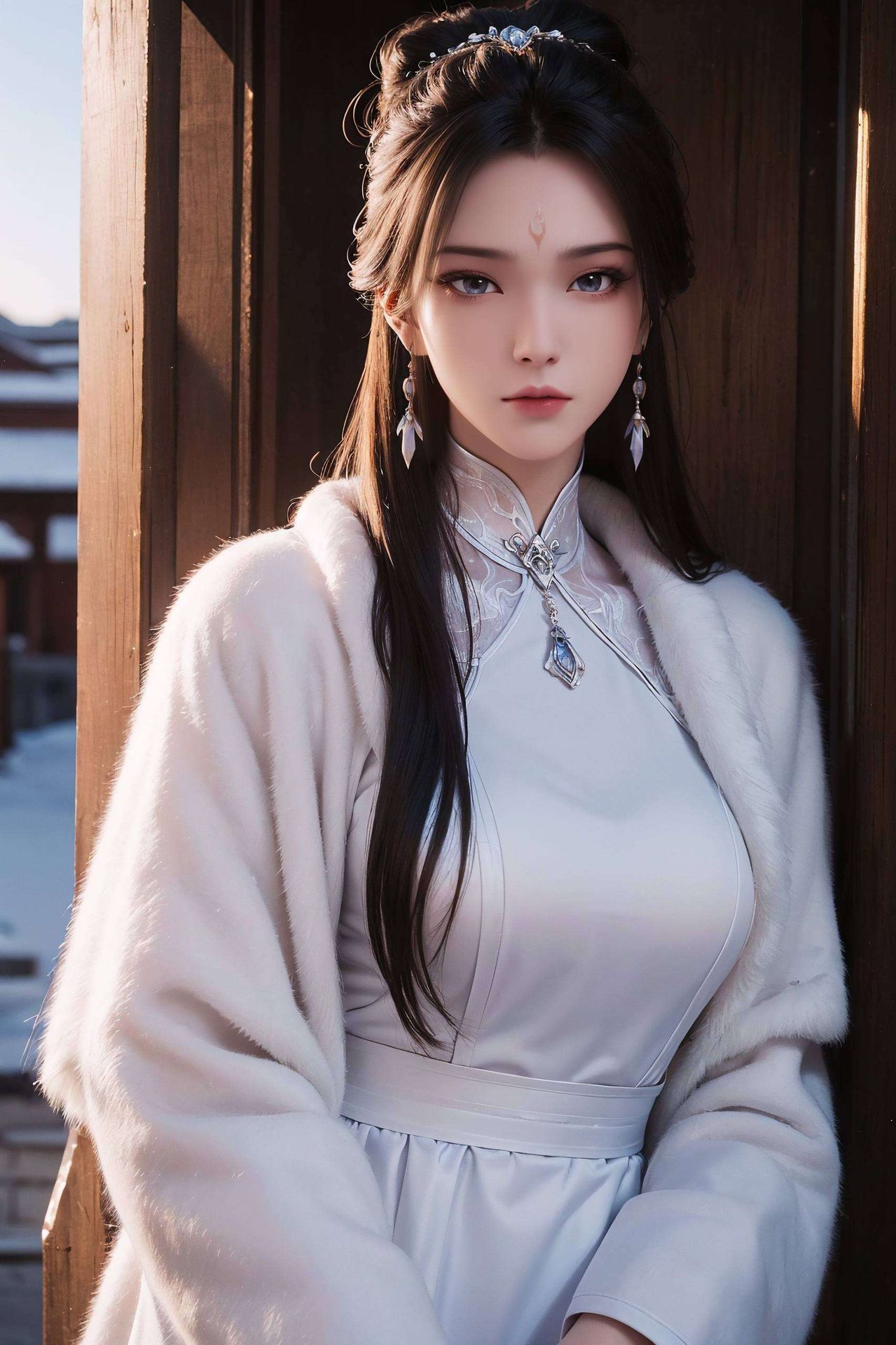 如4K高清国漫中的灵动女主那抹清冷的身影