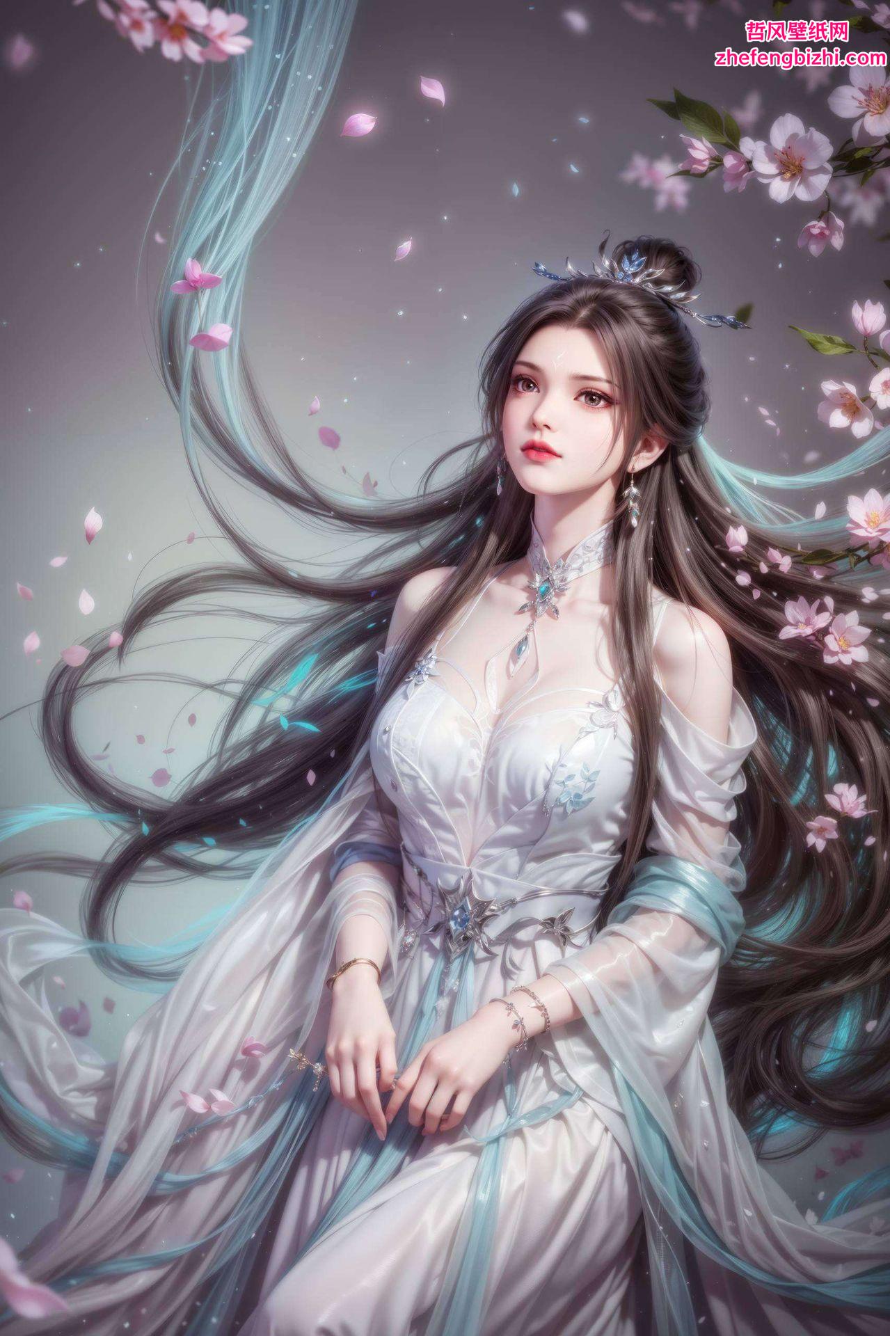 展现出她独特的魅力在这张1080p的简洁壁纸中