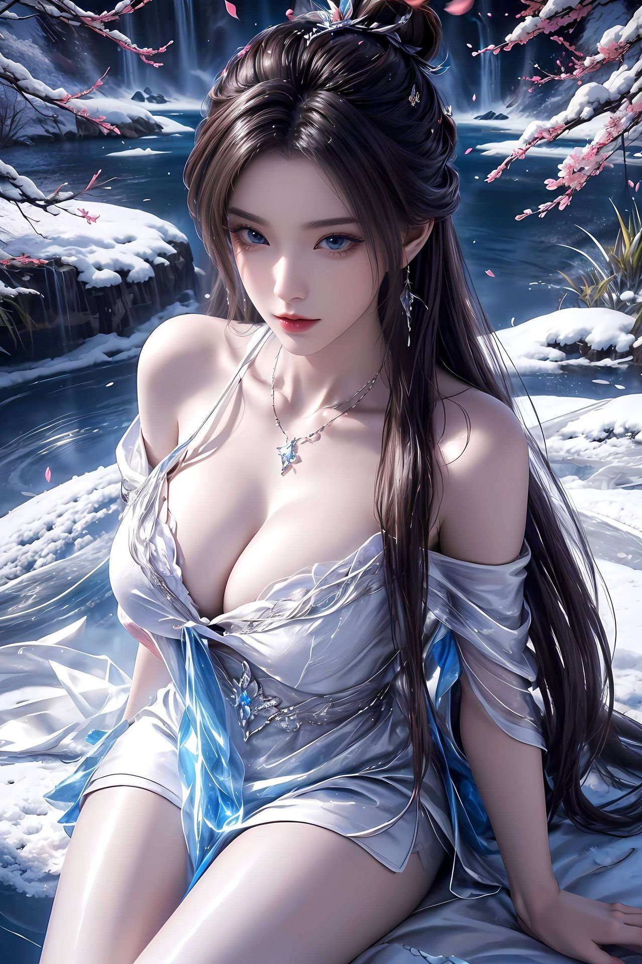 如同一幅清新脱俗的油画陆雪琪的倩影