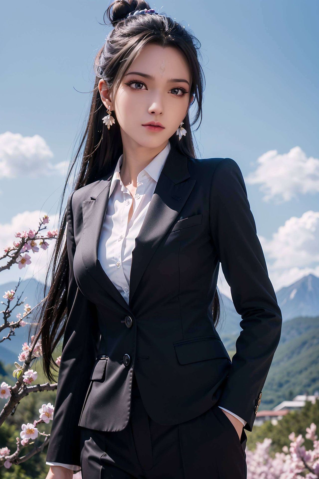 美丽动人电脑壁纸上的陆雪琪宛如一位女神