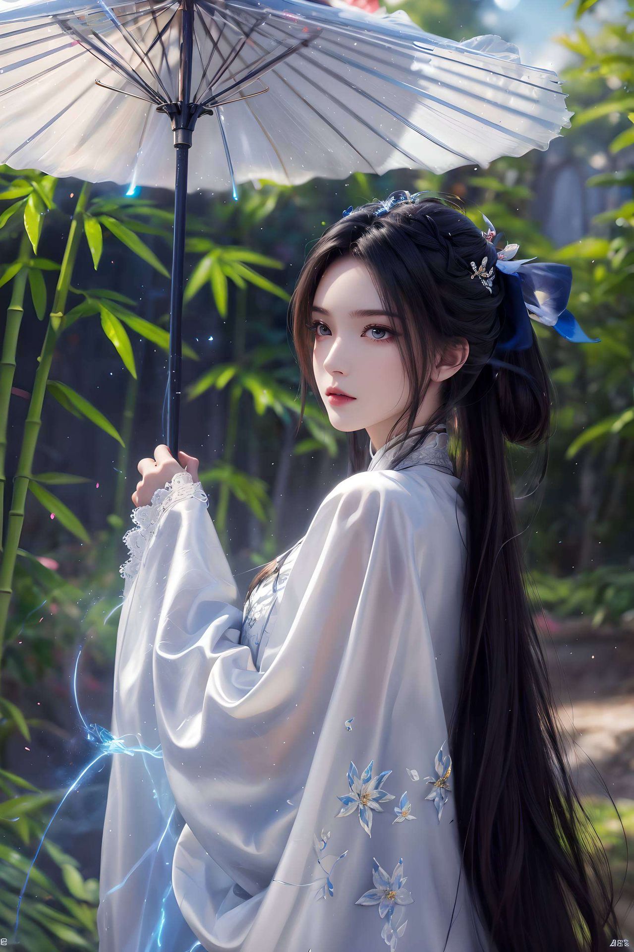 无论是她深邃的眼神还是潮流的装扮融合了赛博朋克2k的高清质感与国漫美女的独特韵味